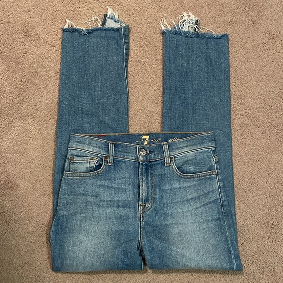 7 For All Mankind Womens Edie Jean with Frayed Hem - Picture 5 of 11